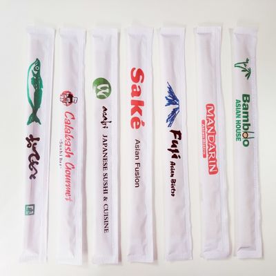 Manica di carta completa bastoncini avvolti individualmente bastoncini a due con legno rotondo di bambù