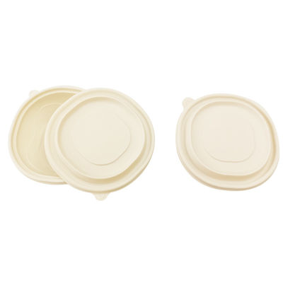 Colore naturale Scatola da pranzo monouso Biodegradabile Corn Starch Bowl Portabile Proof Leak