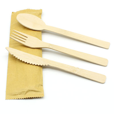 Set di posate monouso di bambù portatili monouso