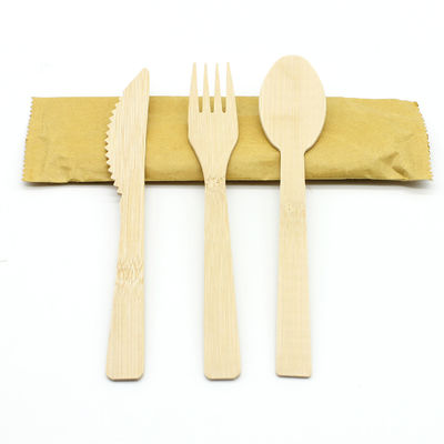 Set di posate monouso di bambù portatili monouso