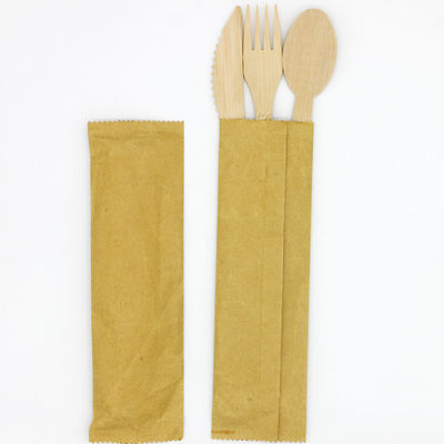 Set di posate monouso di bambù portatili monouso