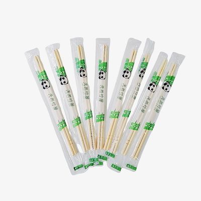 Colore naturale OPP Imballaggio Bambù Rotondo Bastoni usa e getta personalizzati Bastoni una tantum Eco-friendly Biodegradabile