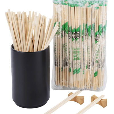 Colore naturale OPP Imballaggio Bambù Rotondo Bastoni usa e getta personalizzati Bastoni una tantum Eco-friendly Biodegradabile