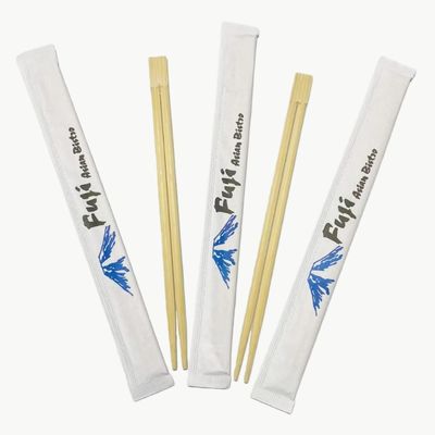 100% Natural Bamboo Japanese-Korean Style Chopsticks Disposable with Sleeves Wholesale Restaurant Fast Food Paper Wrapped Bulk Chopstick Custom Chopsticks